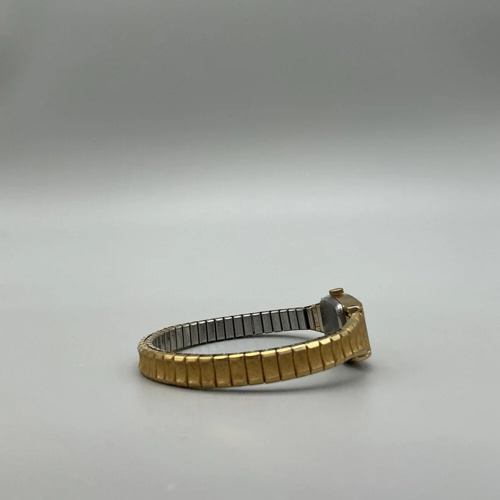 Pulsar V401-5000 Womens Watch 16mm Gold Tone Stretch Band New Battery
